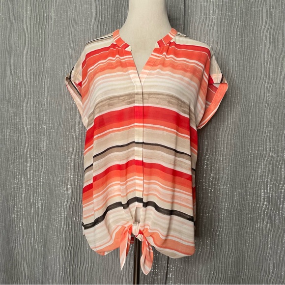 Chico’s Cassandra Red stripe top - Picture 3 of 10